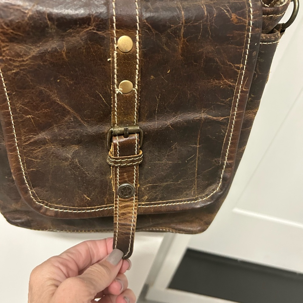 Myra Bag Rustic Brown Leather Messenger
